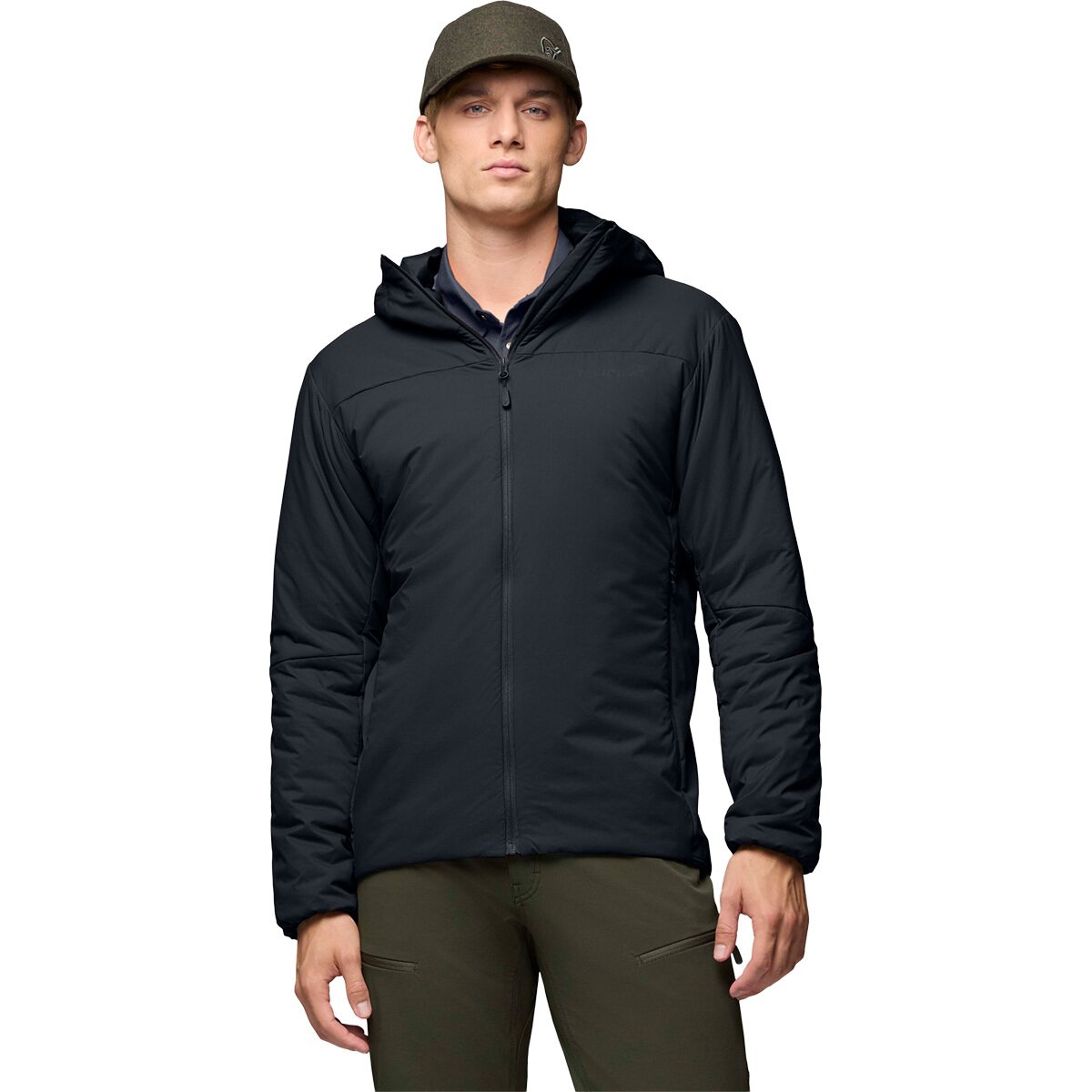 Image of Norrona Femund Thermo60 Zip Hooded Jacket - Men's Caviar Black, L