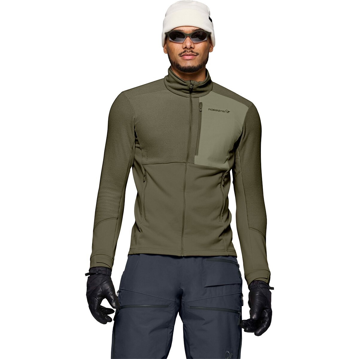 Image of Norrona Lofoten Warm2 Jacket - Men's Olive Night/Deep Lichen Green, XL