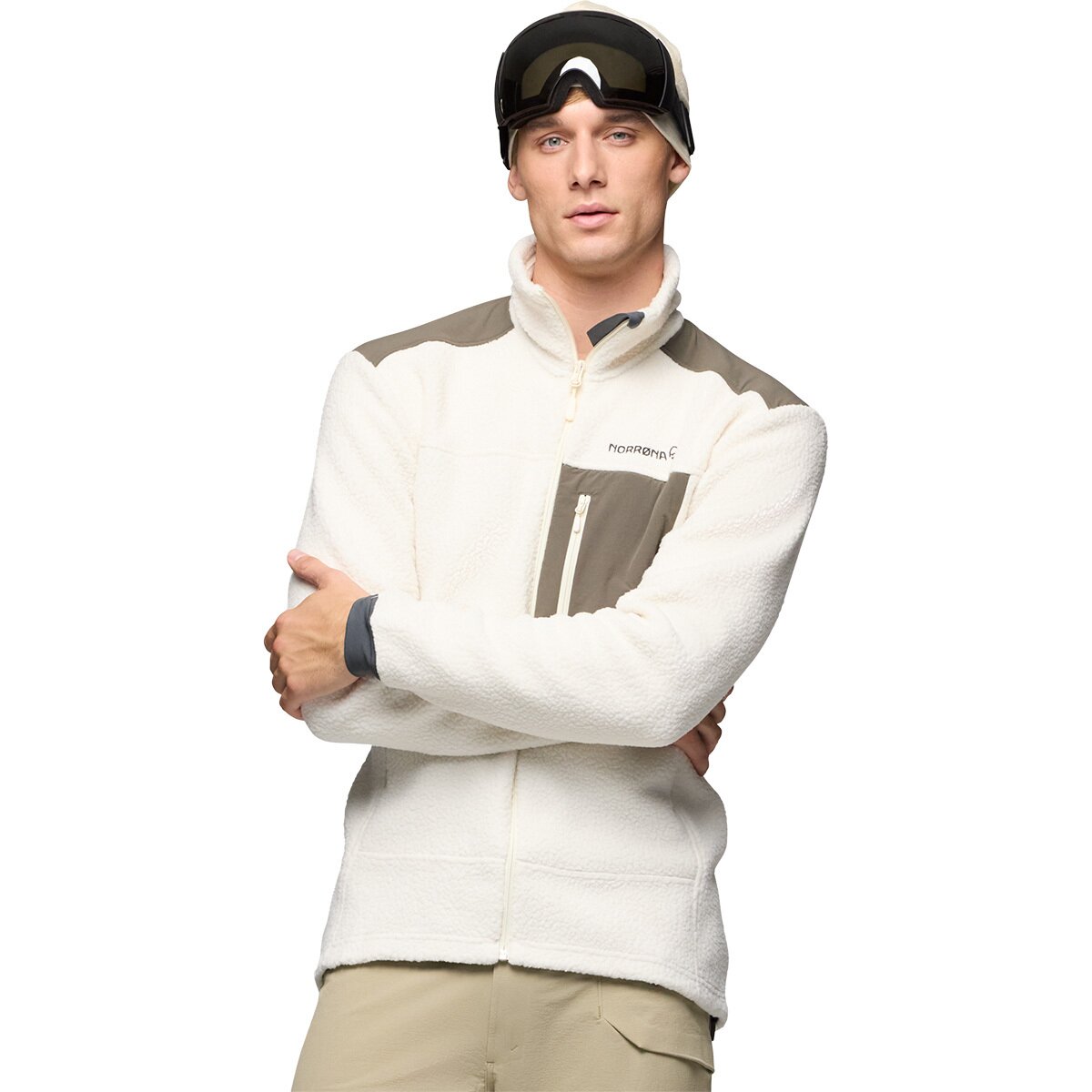 Image of Norrona Trollveggen Warm3 Jacket - Men's Whisper White, M