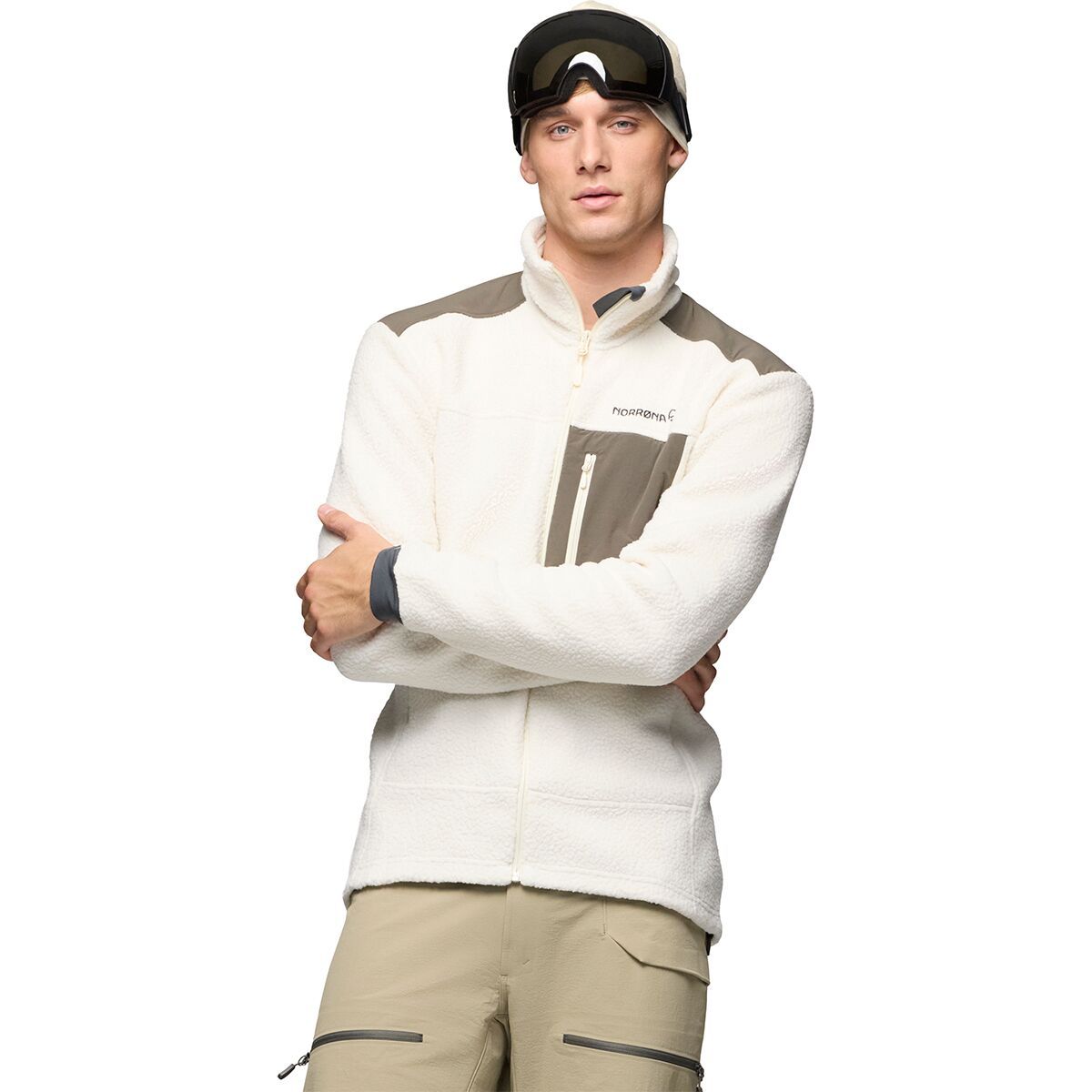 Image of Norrona Trollveggen Warm3 Jacket - Men's Whisper White, M