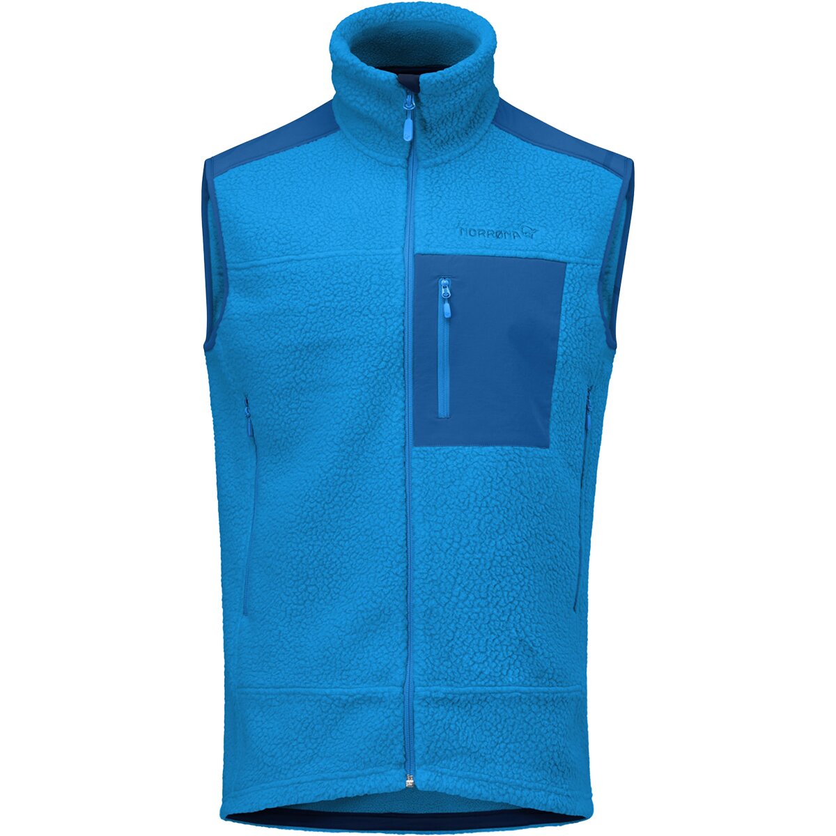 Image of Norrona Trollveggen Warm3 Vest - Men's Brilliant Blue/Dark Blue, M