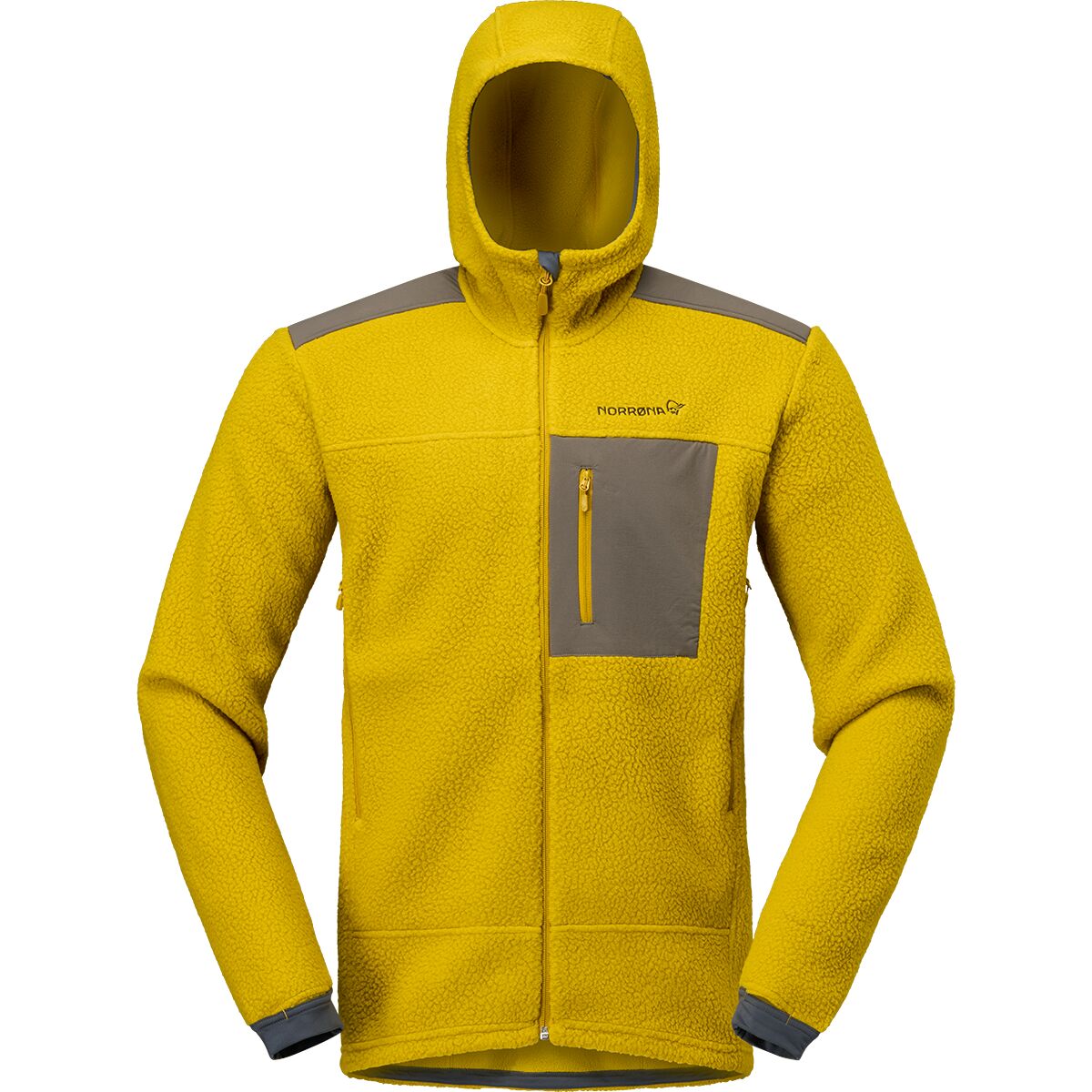 Image of Norrona Trollveggen Warm3 Zip Hooded Jacket - Men's Golden Palm, M