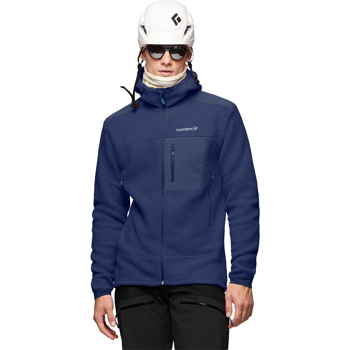 Image of Norrona Trollveggen Warm3 Zip Hooded Jacket - Men's Indigo Night, L