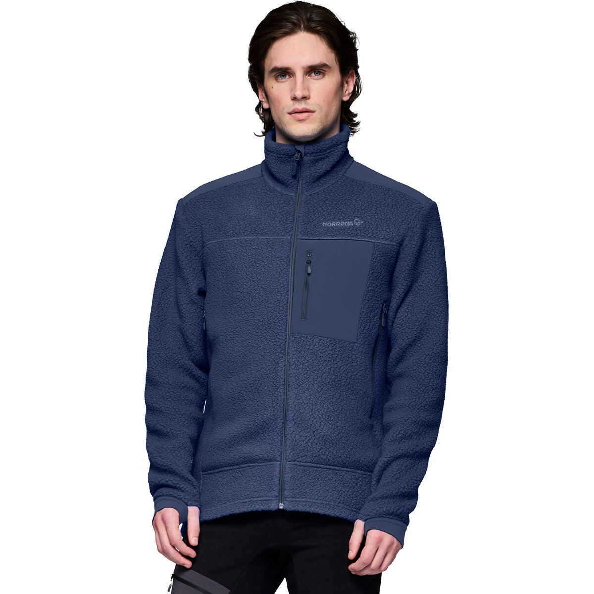 Image of Norrona Trollveggen Warm3 Zip Hooded Jacket - Men's Indigo Night, XL