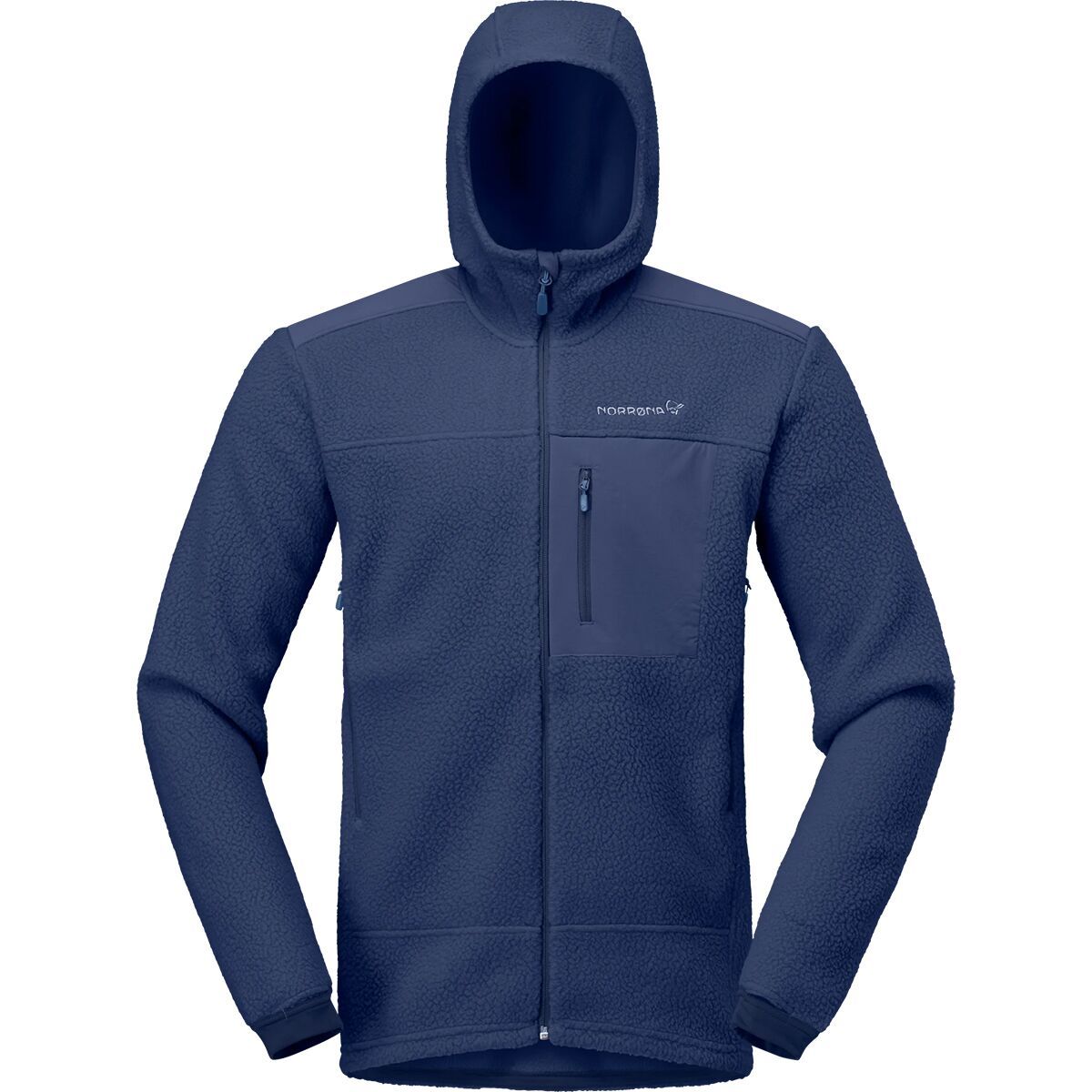 Image of Norrona Trollveggen Warm3 Zip Hooded Jacket - Men's Indigo Night, S