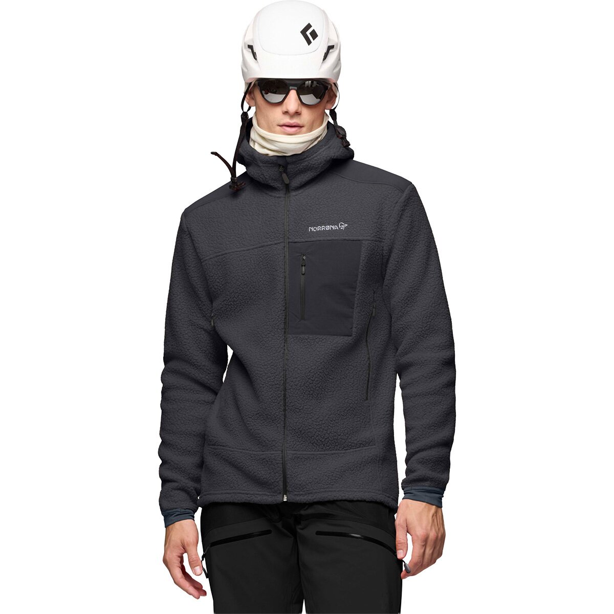Image of Norrona Trollveggen Warm3 Zip Hooded Jacket - Men's Phantom, XL
