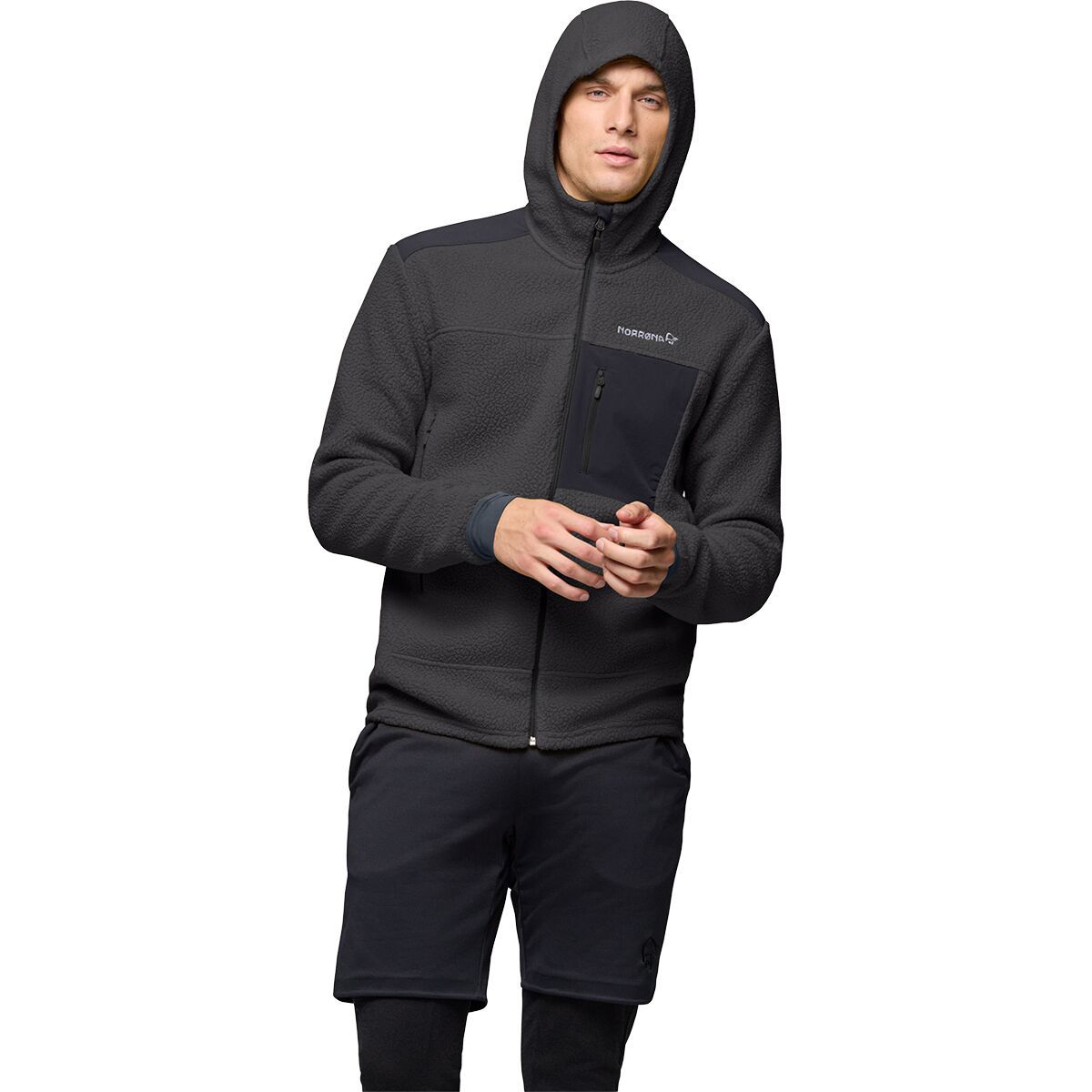 Image of Norrona Trollveggen Warm3 Zip Hooded Jacket - Men's Phantom, XL