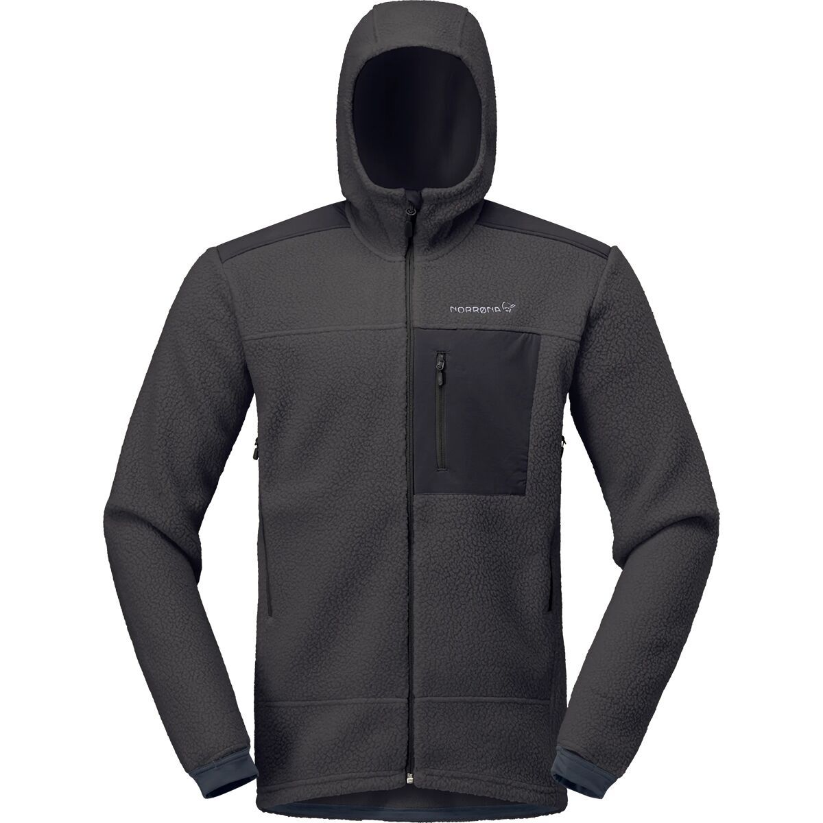 Image of Norrona Trollveggen Warm3 Zip Hooded Jacket - Men's Phantom, M