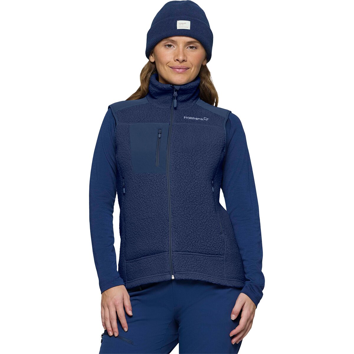 Image of Norrona Trollveggen Warm3 Vest - Women's Indigo Night, XL