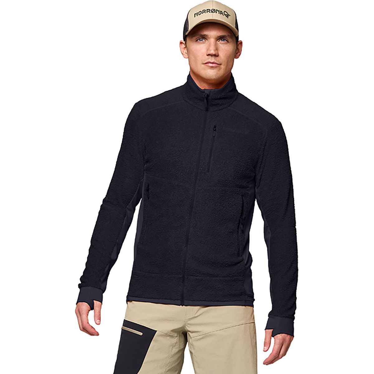 Image of Norrona Falketind Warm1 Active Jacket - Men's Caviar Black, XL