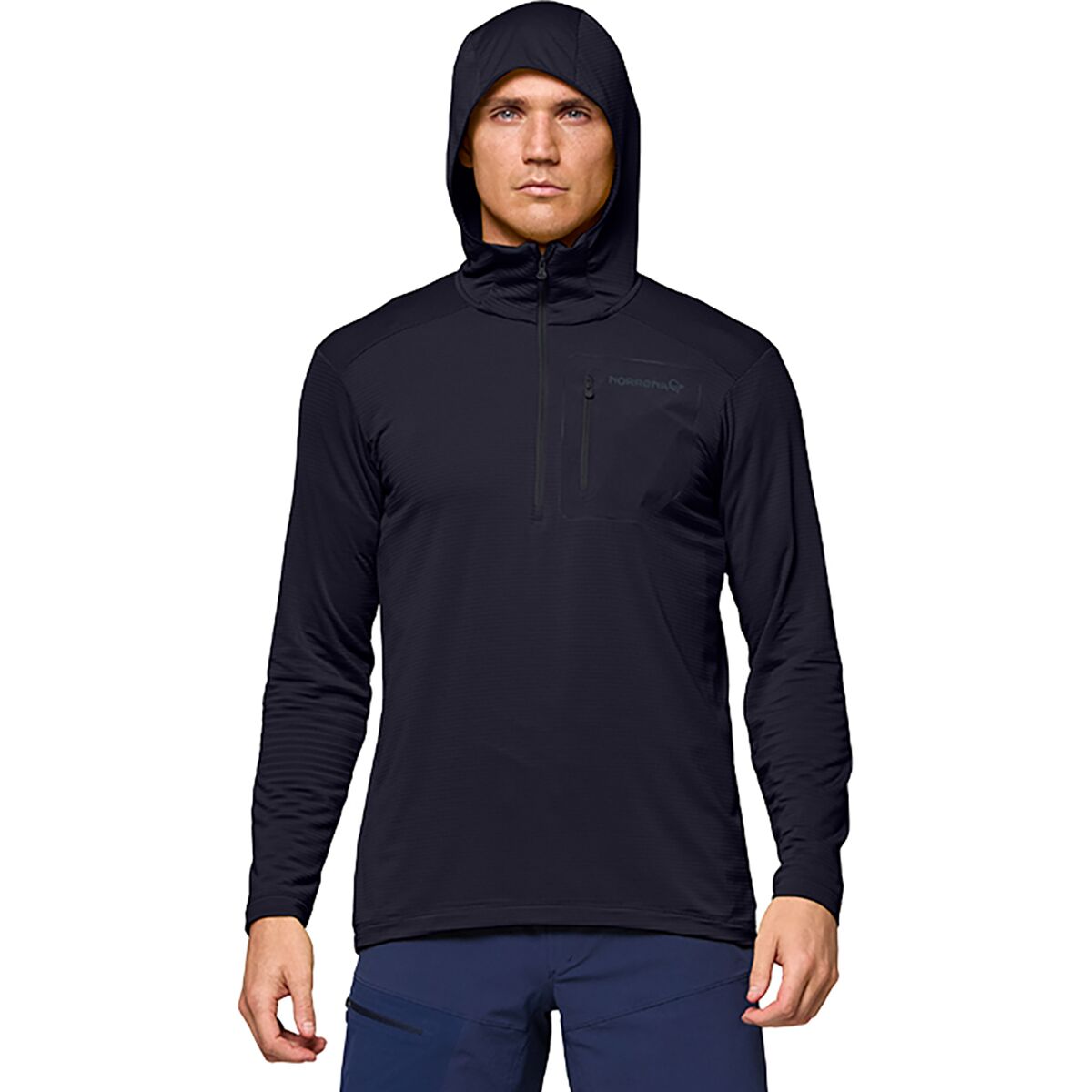 Image of Norrona Falketind Warm1 Hooded Jacket - Men's Caviar Black, M