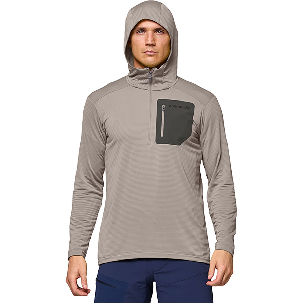 Image of Norrona Falketind Warm1 Hooded Jacket - Men's Winter Twig/Beluga, M