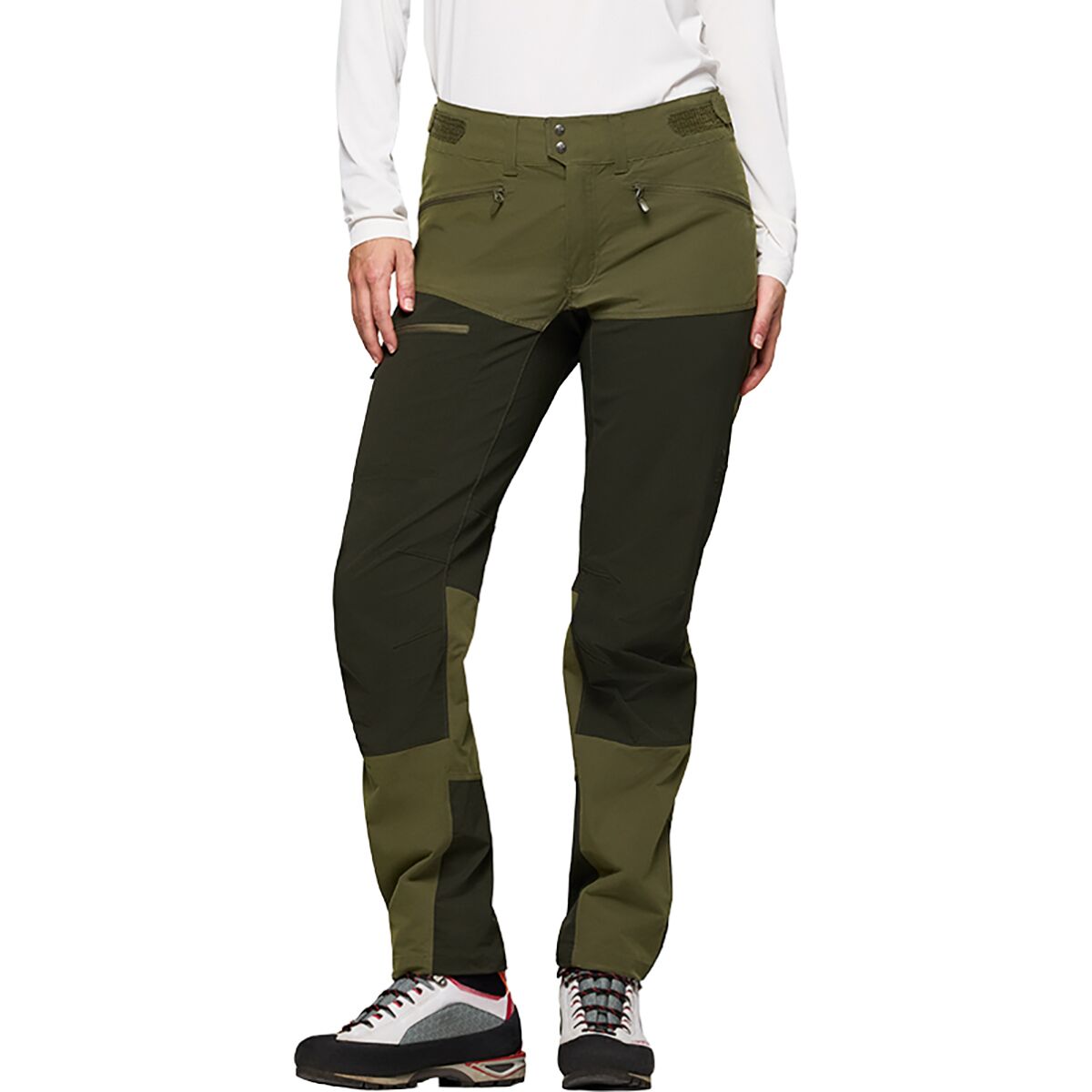 Image of Norrona Femund Cotton Flex1 Light Pant - Women's Olive Night/Rosin, S
