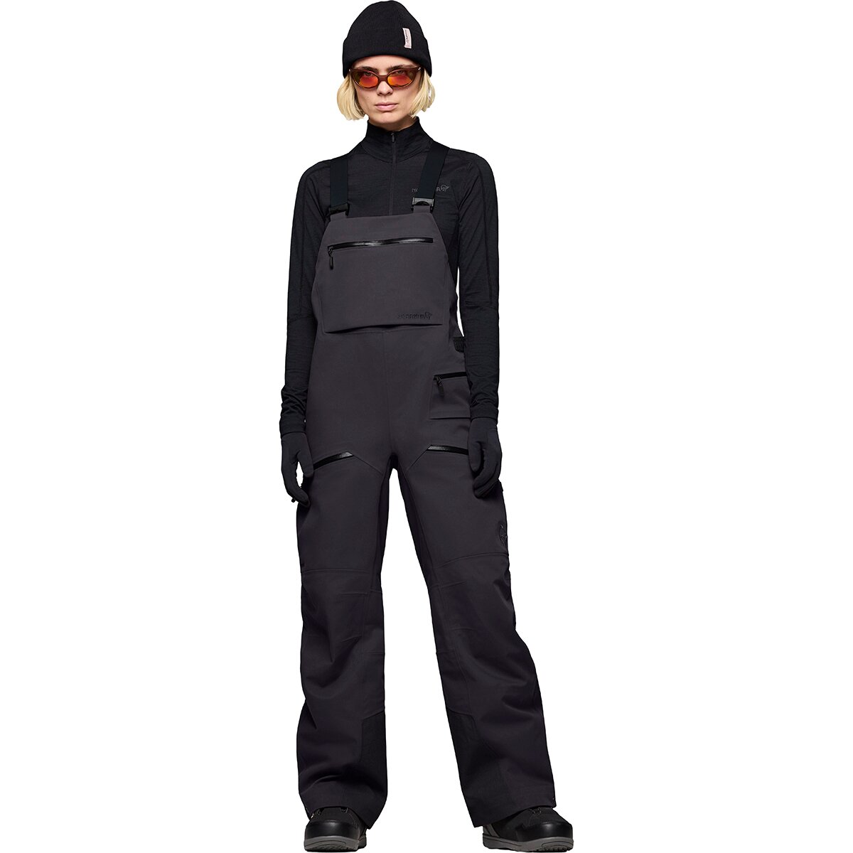 Image of Norrona Tamok Dri3 Bib Pant - Women's Caviar Black, M