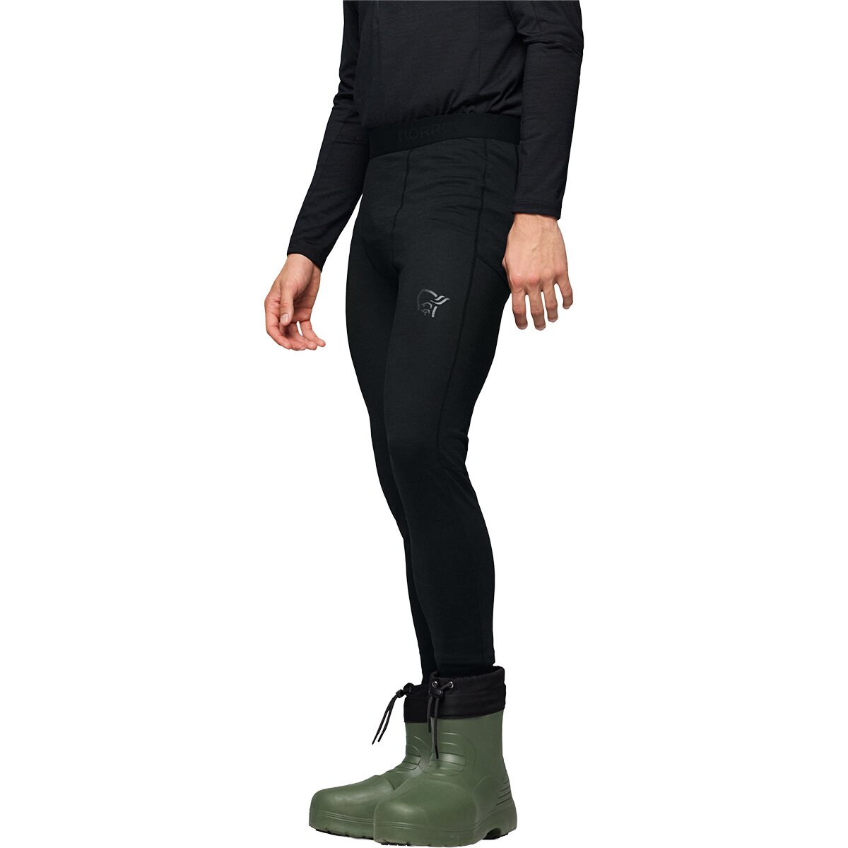 Image of Norrona Falketind Equaliserull Longs - Men's Caviar Black, L