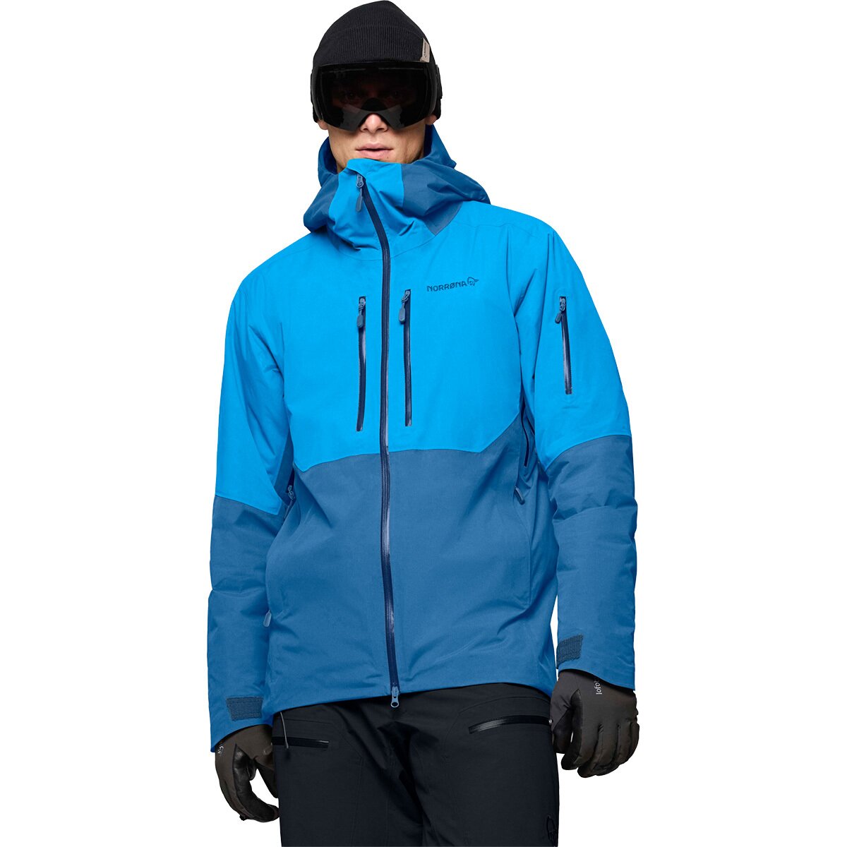 Image of Norrona Lofoten Gore-Tex Thermo80 Jacket - Men's Brilliant Blue/Dark Blue, XL