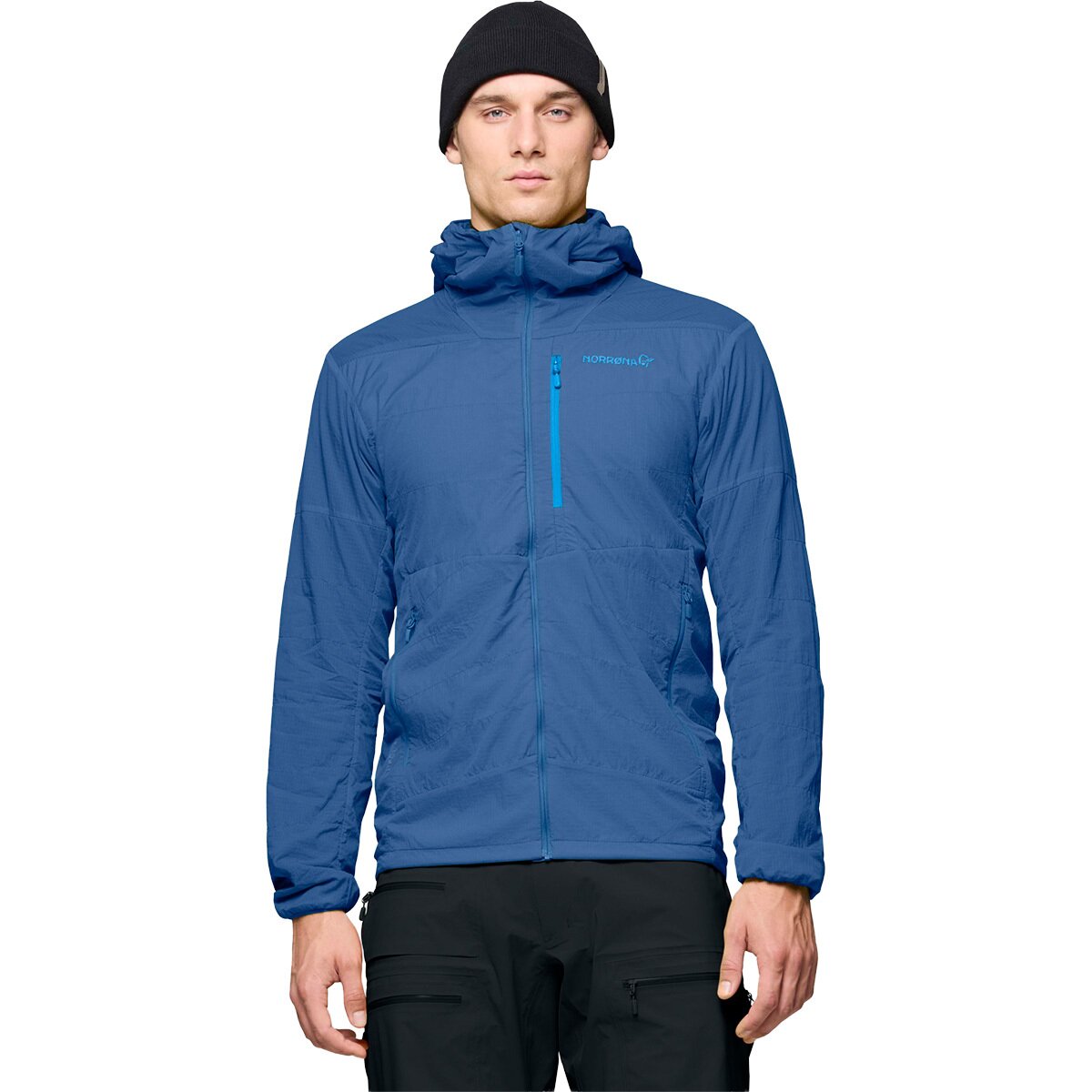 Image of Norrona Lyngen Thermo100 Active Zip Hooded Jacket - Men's Dark Blue, S