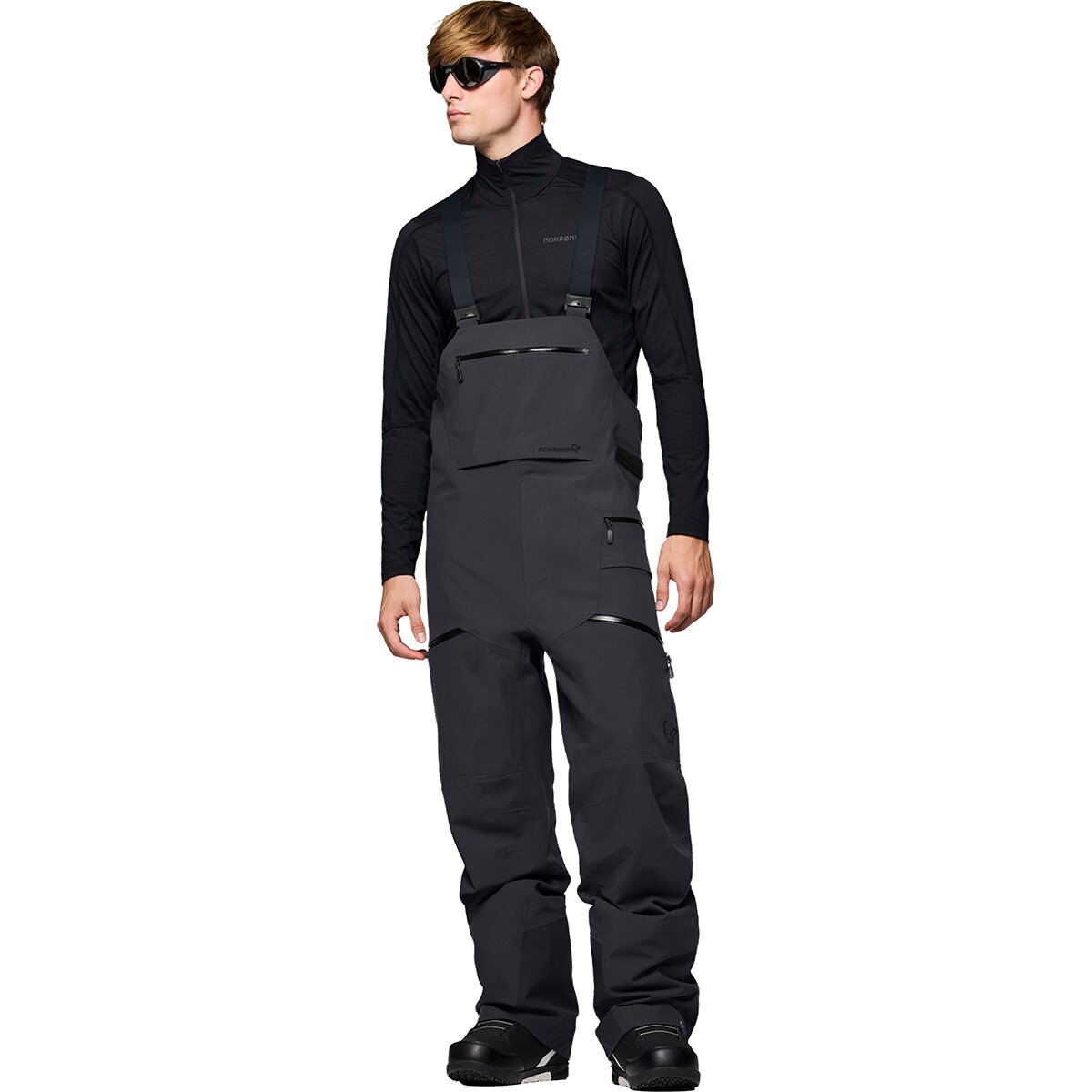 Image of Norrona Tamok Dri3 Bib Pant - Men's Caviar Black, M