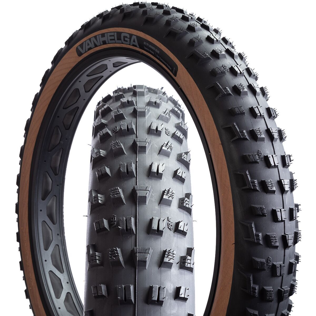 Image of 45NRTH Vanhelga Fatbike Tubeless Tire - 26in Tanwall, 60tpi, 26x4.2
