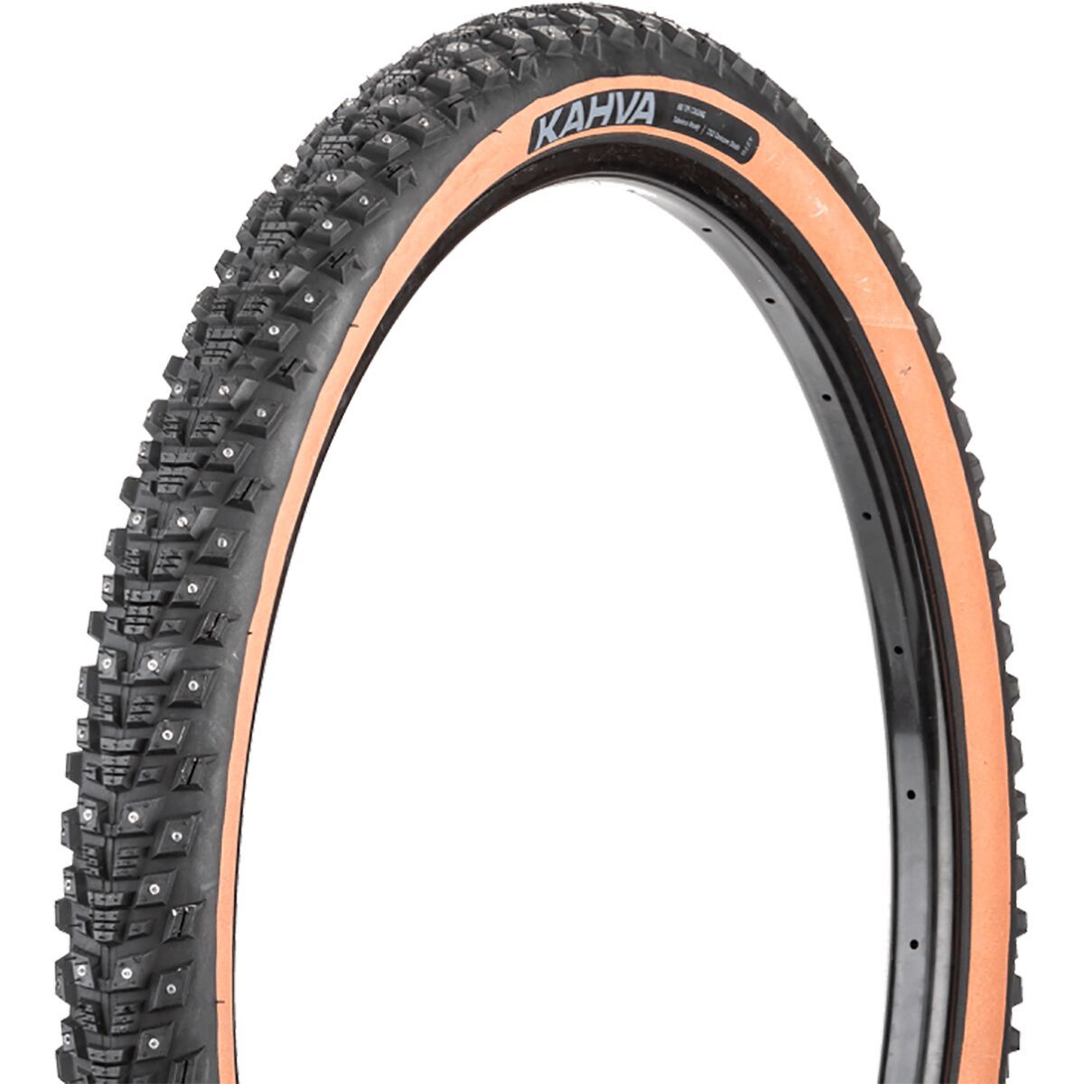 Image of 45NRTH Kahva Studded Tubeless Tire - 27.5in Tanwall, 60tpi, 27.5x2.1