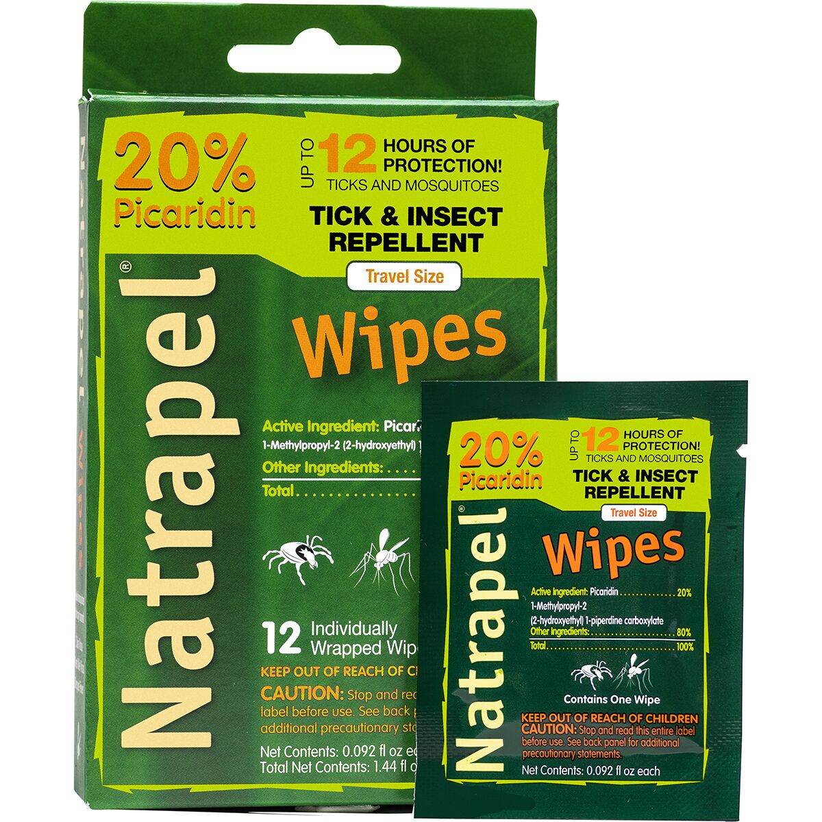 Natrapel Natrapel Tick & Insect Repellent Wipes - 12-Pack One Color, One Size