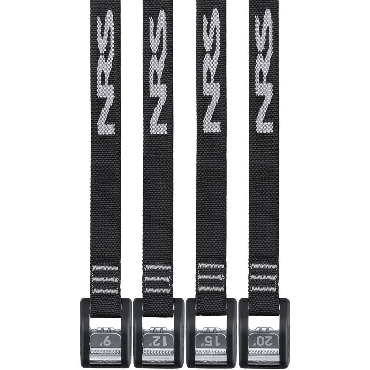 Image of NRS 1in Heavy-Duty Buckle Bumper Straps Stealth Black, 12ft Pair