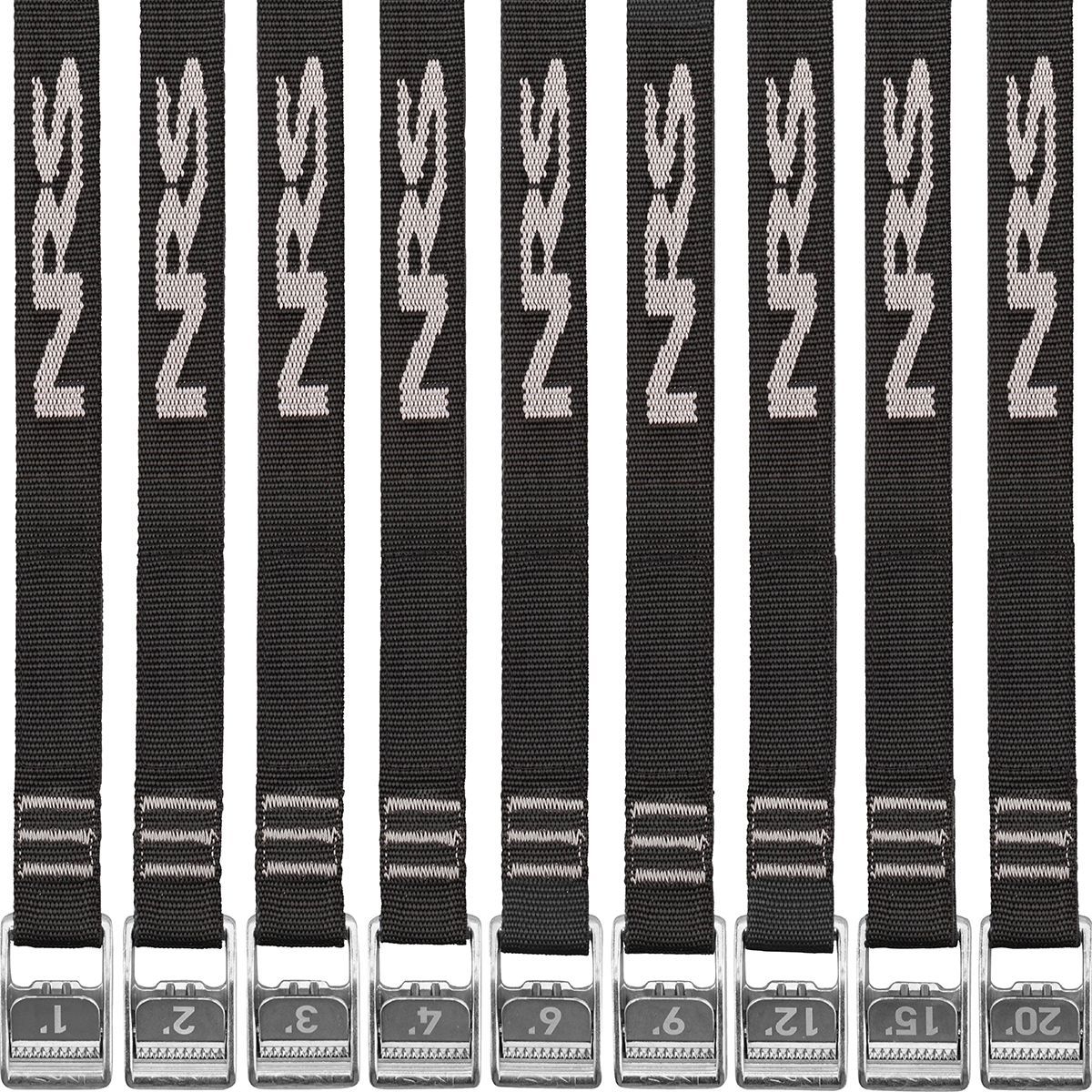 Image of NRS 1in Heavy Duty Straps Stealth Black, 2ft Pair