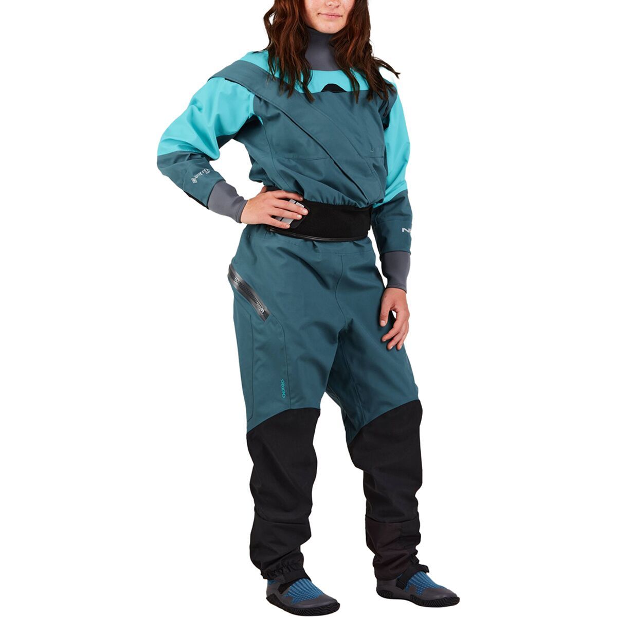 Image of NRS Axiom Drysuit - Women's Mediterranea/Aqua, M