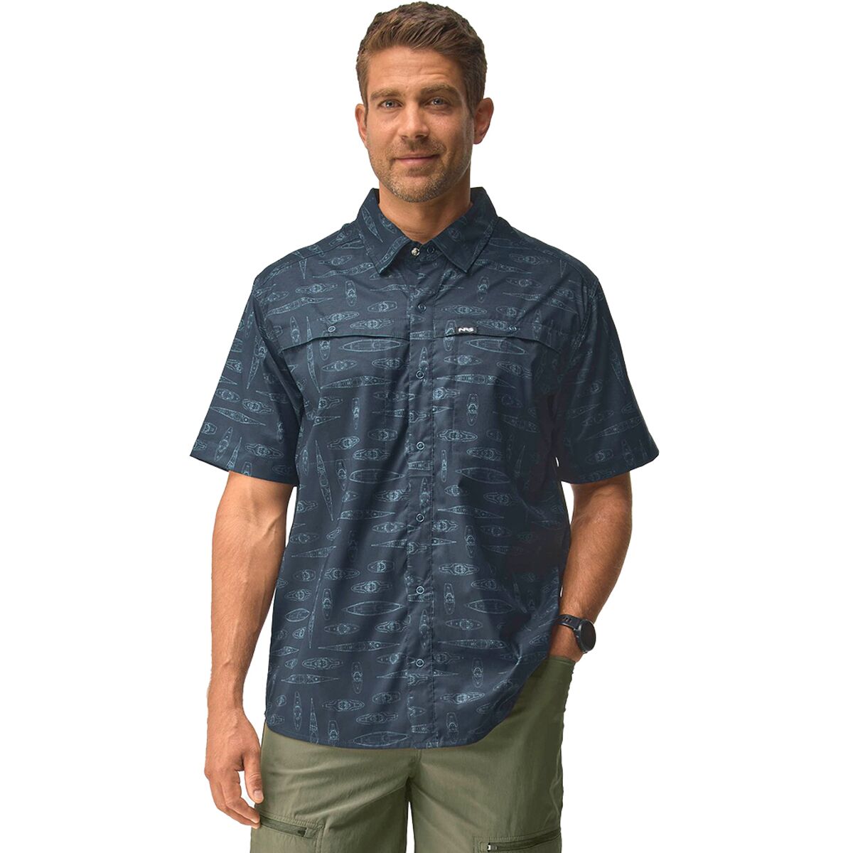 Image of NRS Gear Shirt - Men's Navy Kayak, M