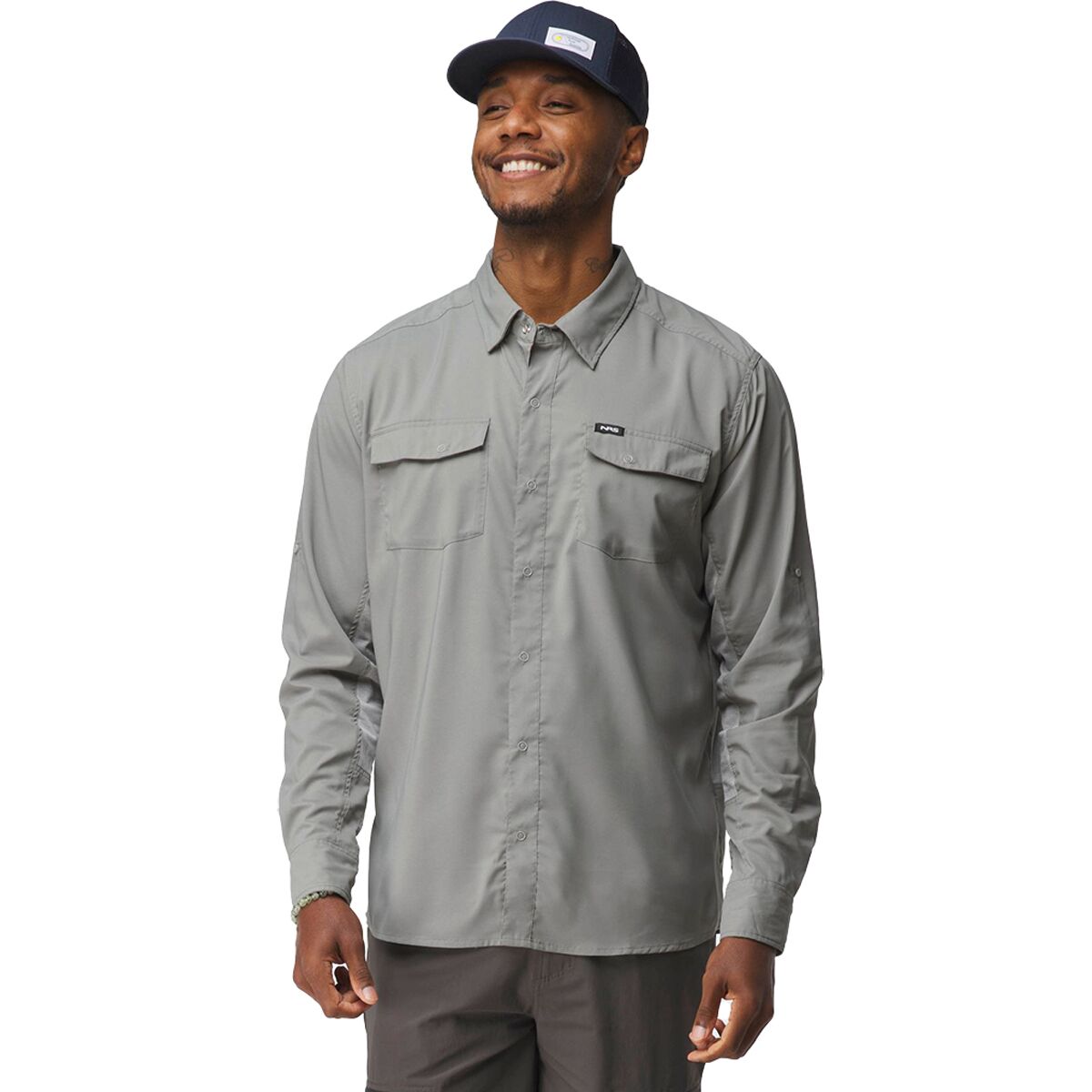 Image of NRS Guide Shirt Long-Sleeve Shirt - Men's Pebble, M