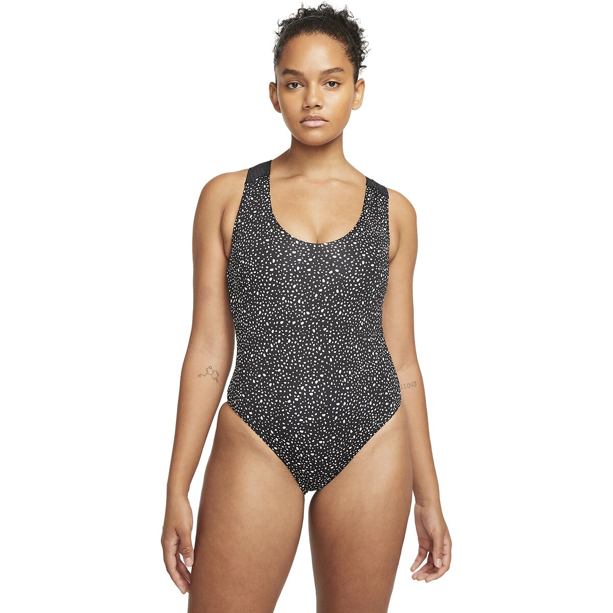 Nike Swim Water Dots Keyhole Back One-Piece Swimsuit - Women's - Clothing