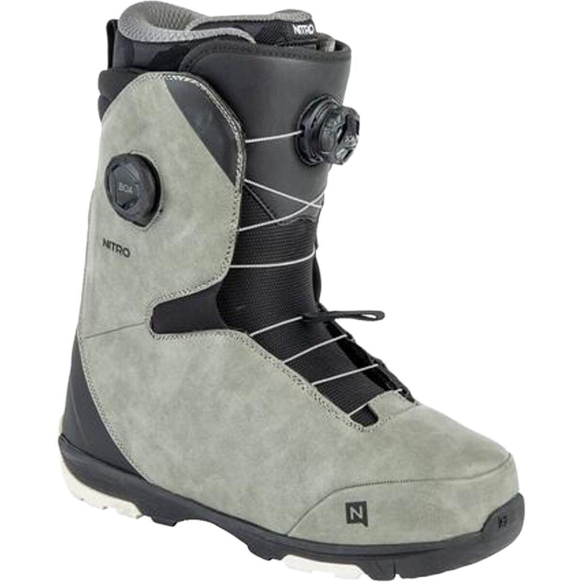 Image of Nitro Club Dual Boa Snowboard Boot - 2024 - Men's Grey/Black, 8.0