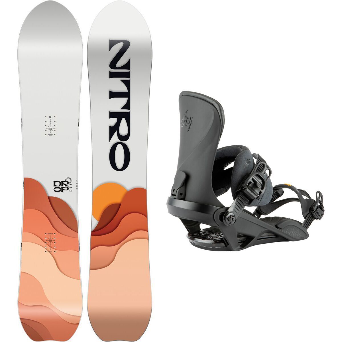 Nitro Drop Snowboard + Nitro Ivy Binding - Women's 146cm, S,0.0