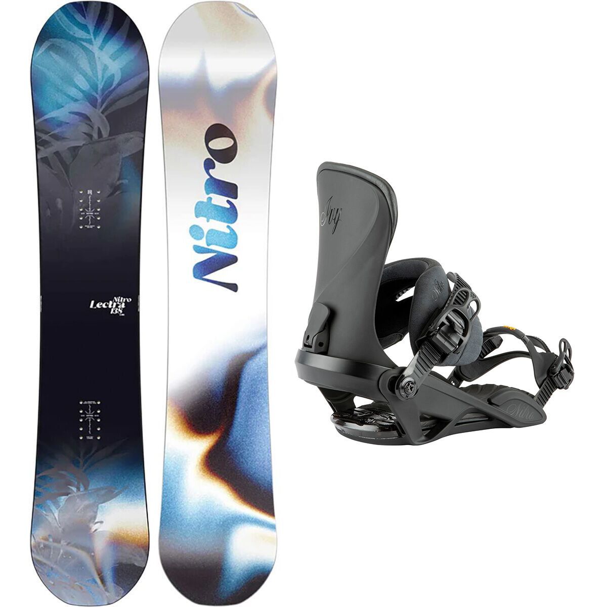 Image of Nitro Lectra Cam-Out Snowboard + Nitro Ivy Binding - Women's 149cm, S,0.0