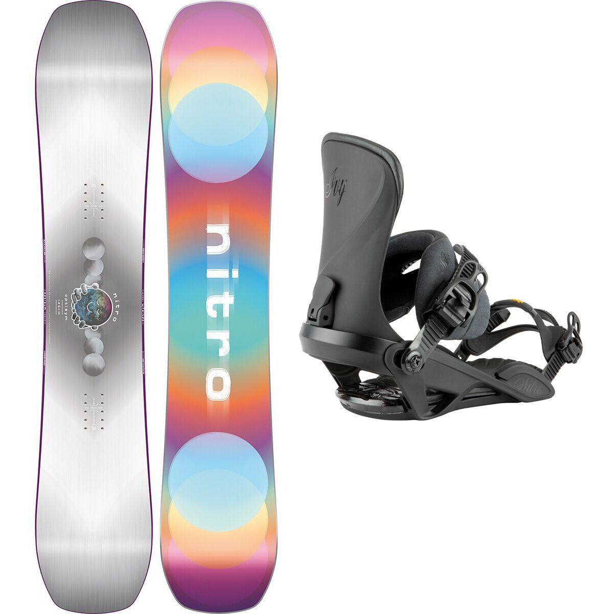 Nitro Optisym Snowboard + Nitro Ivy Binding - Women's 138cm, S,0.0
