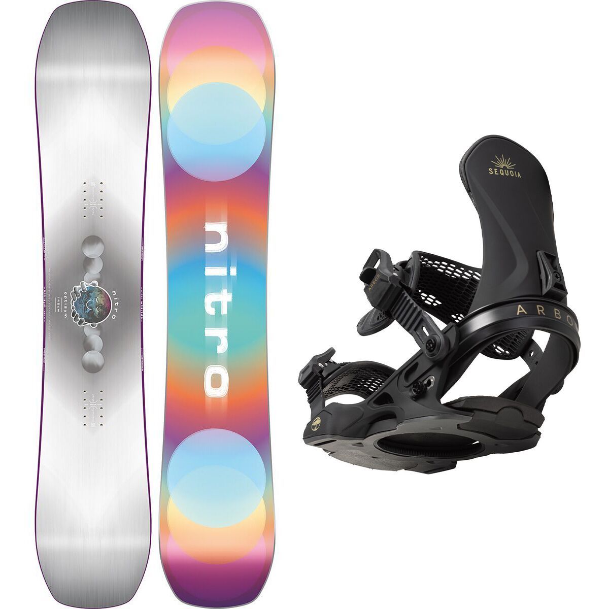 Nitro Optisym Snowboard + Arbor Sequoia Binding - Women's 146cm, S,0.0