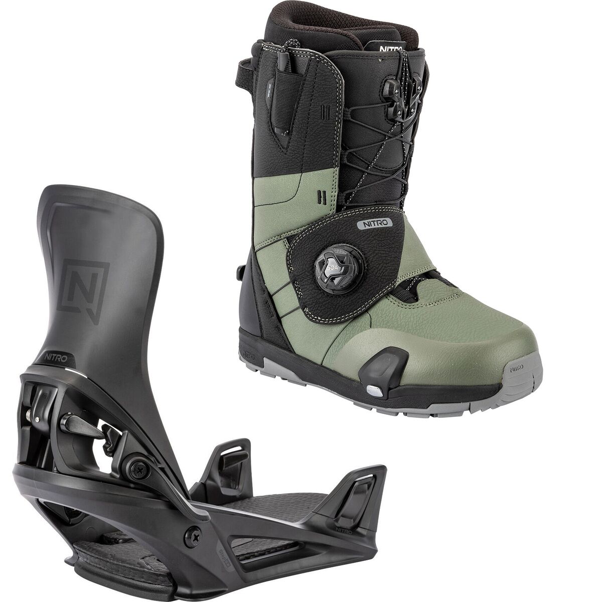Image of Nitro Venture Step On TLS Snowboard Boot + Step On Binding Shadow/Black, Ultra Black, 8.0/S