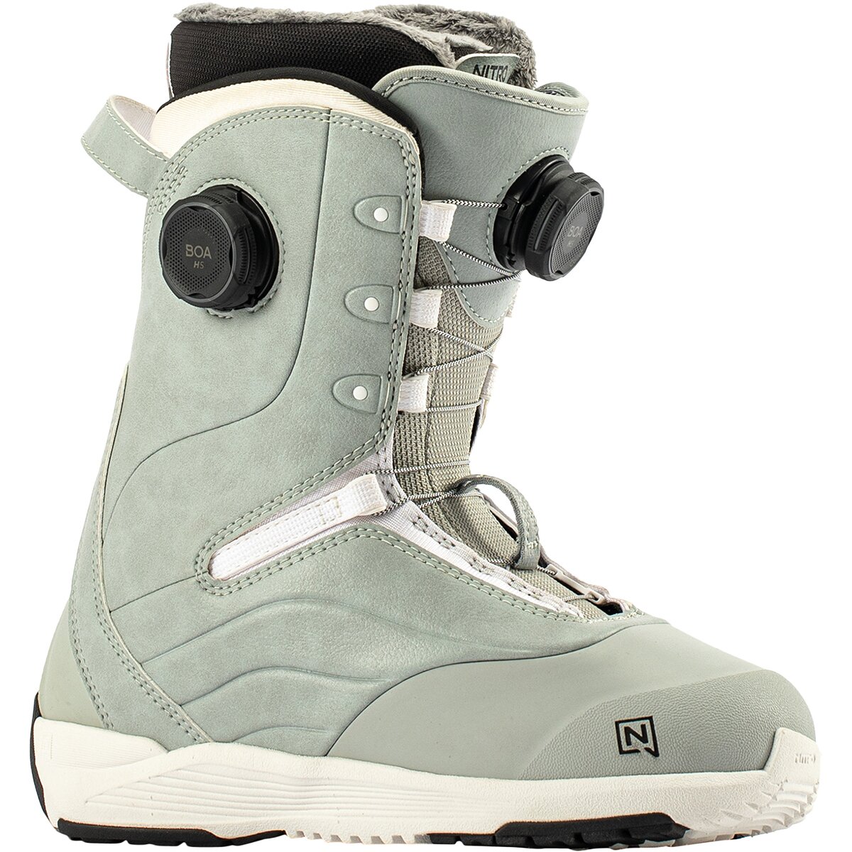 Image of Nitro Crown BOA Snowboard Boot - 2027 - Women's Light Grey, 8.5