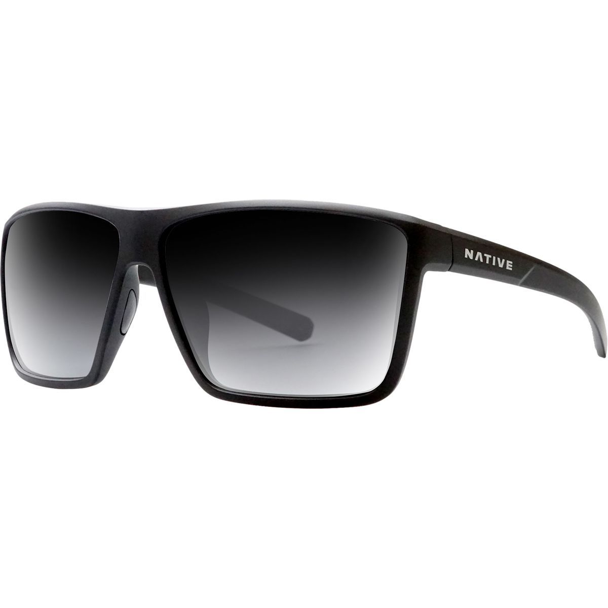 Image of Native Eyewear Wells XL Polarized Sunglasses Matte Black/Gray, One Size