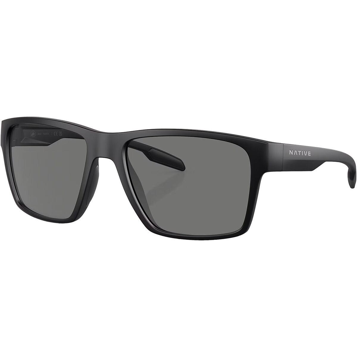 Native Eyewear Native Eyewear Breck Polarized Sunglasses Matte Black/Grey Polarized, One Size