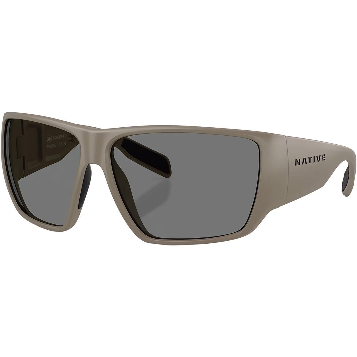 Image of Native Eyewear Sightcaster 2 Polarized Sunglasses Matte Desert Tan/Grey Polarized, One Size
