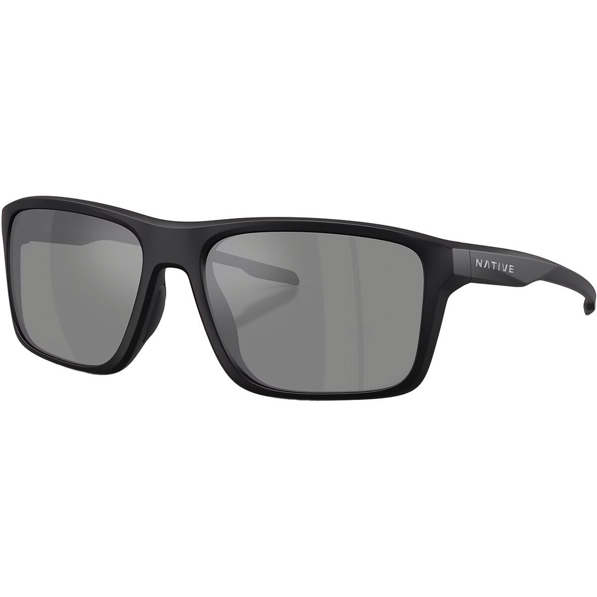 Image of Native Eyewear Tavern Polarized Sunglasses Matte Black/Silver Reflex Polarized, One Size