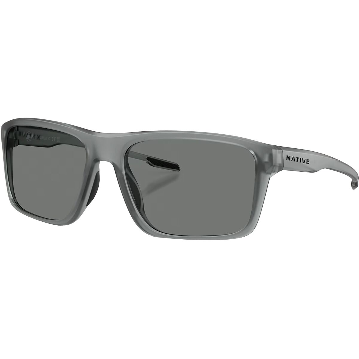 Image of Native Eyewear Tavern Polarized Sunglasses Matte Smoke Crystal/Grey Polarized, One Size