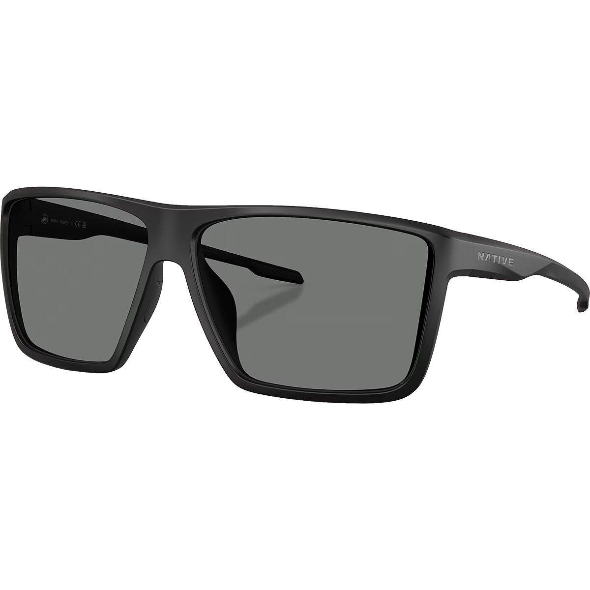 Image of Native Eyewear Tavern XL Polarized Sunglasses Matte Black/Grey Polarized, One Size