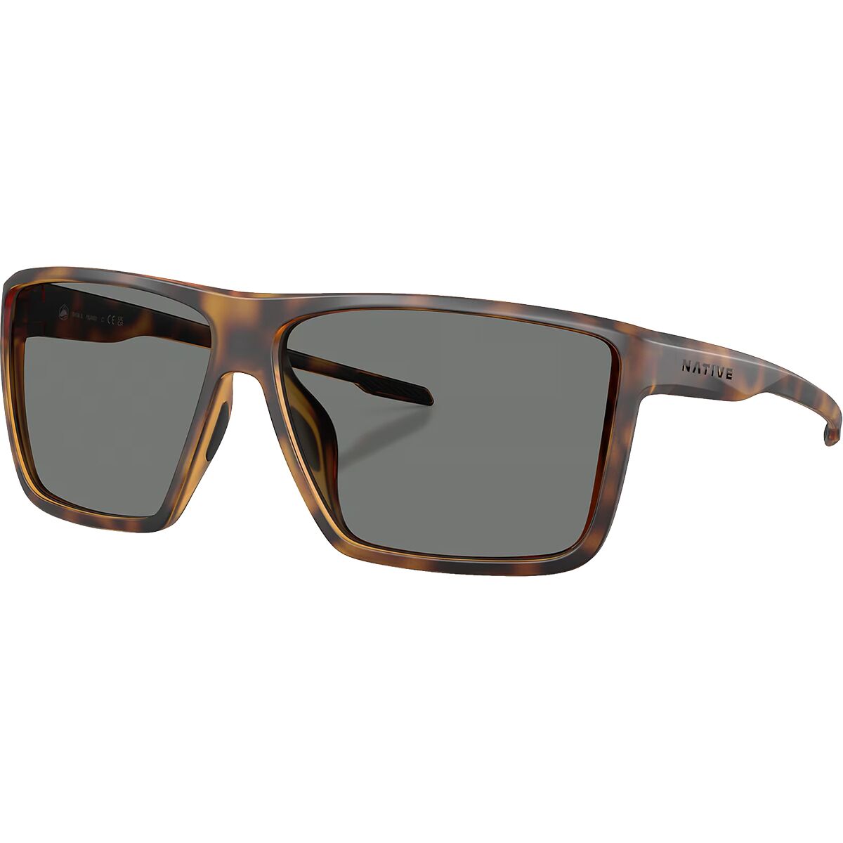 Image of Native Eyewear Tavern XL Polarized Sunglasses Matte Tortoise/Grey Polarized, One Size
