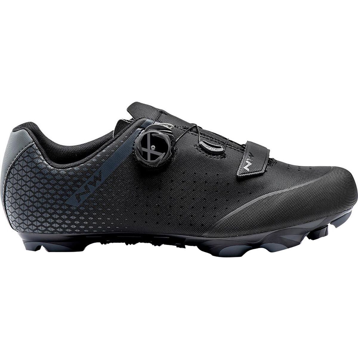 Northwave Genetix Plus 2 Wide Mountain Bike Shoe - Men's Black/Anthra, 40.0