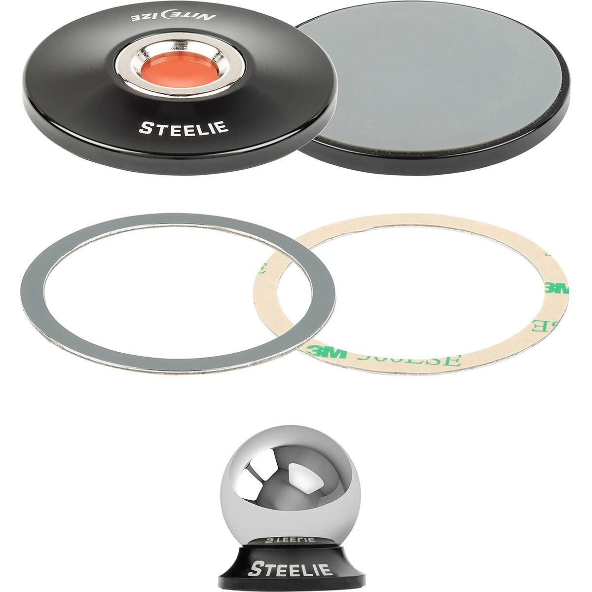 Image of Nite Ize Steelie Orbiter Plus Dash Kit Black, One Size