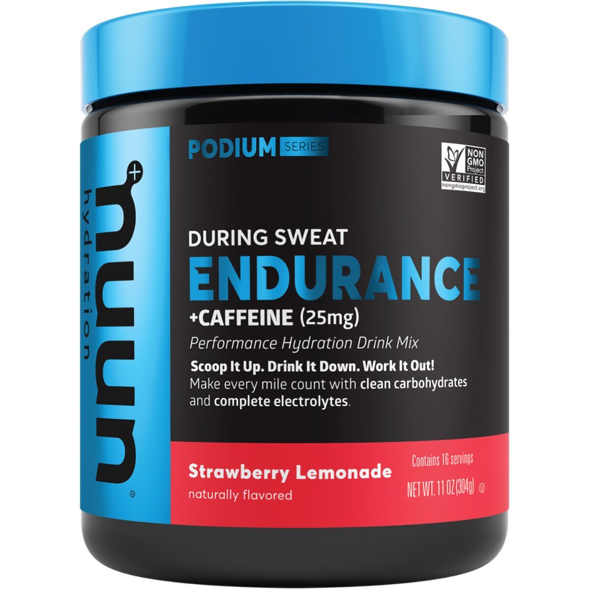 Image of Nuun Endurance Hydration Drink Mix Strawberry Lemonade + Caffeine, 16 Serving Canister