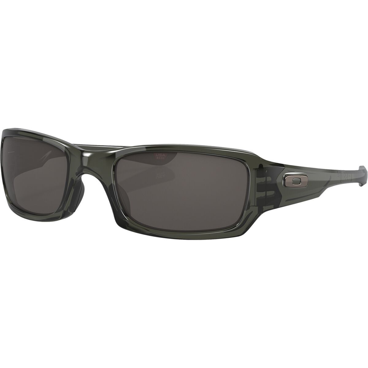 Image of Oakley Fives Squared Sunglasses Grey Smoke/Warm Grey, One Size