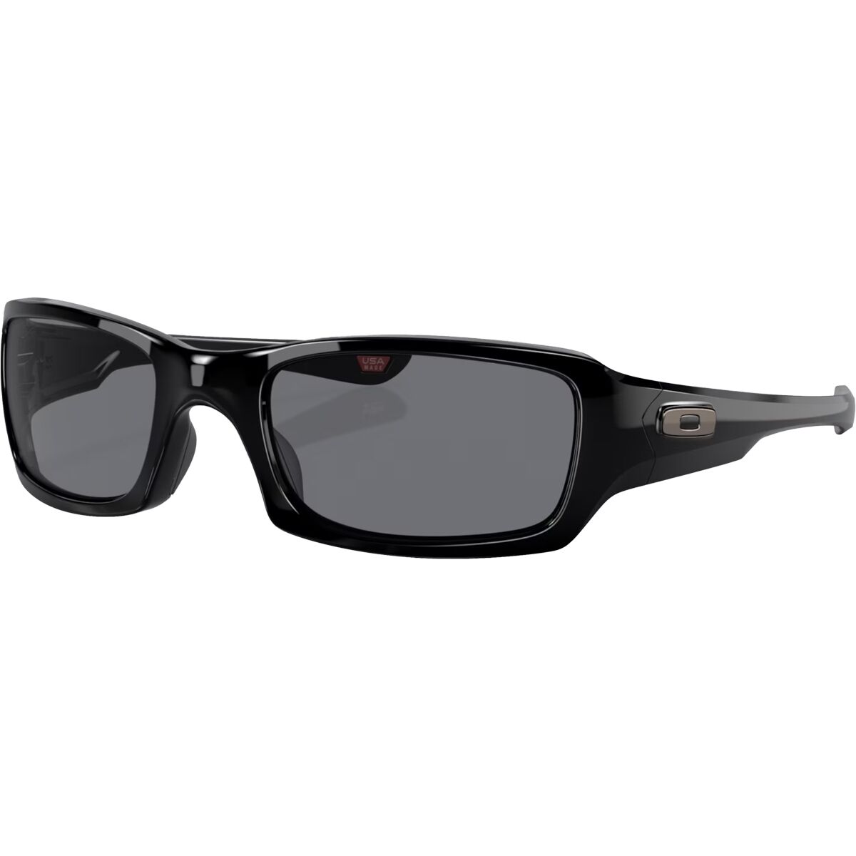 Image of Oakley Fives Squared Sunglasses Polished Black/Grey, One Size